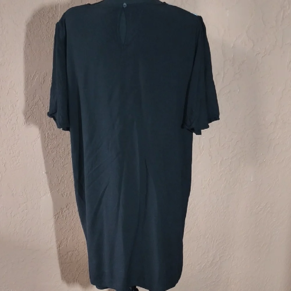 Entro Women's Black Floral Embroidered Dress Size 1X